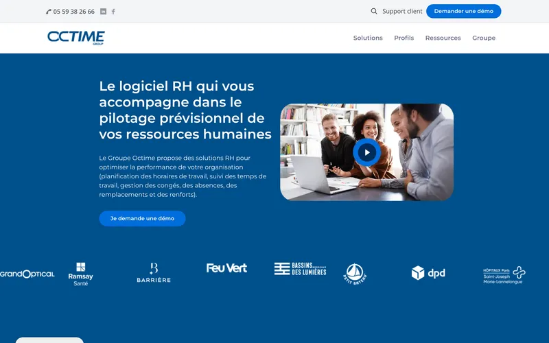 Aperçu de l'interface Octime