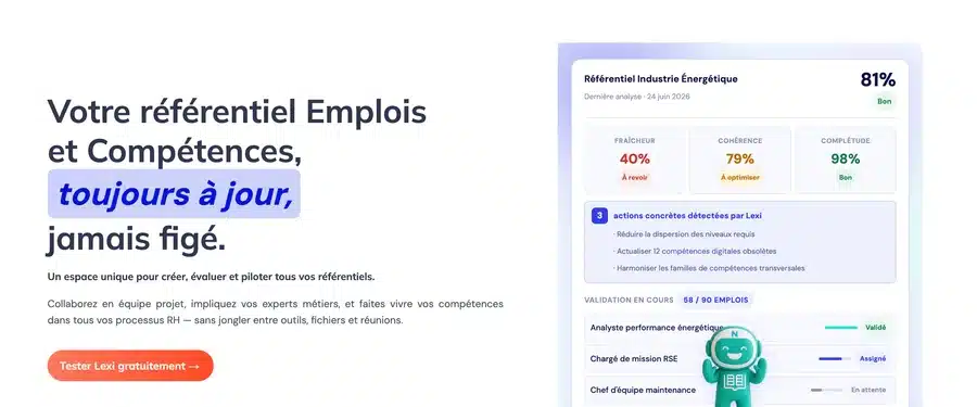 L'agent IA Lexi de Neobrain, qui crée et audite le référentiel emplois et compétences